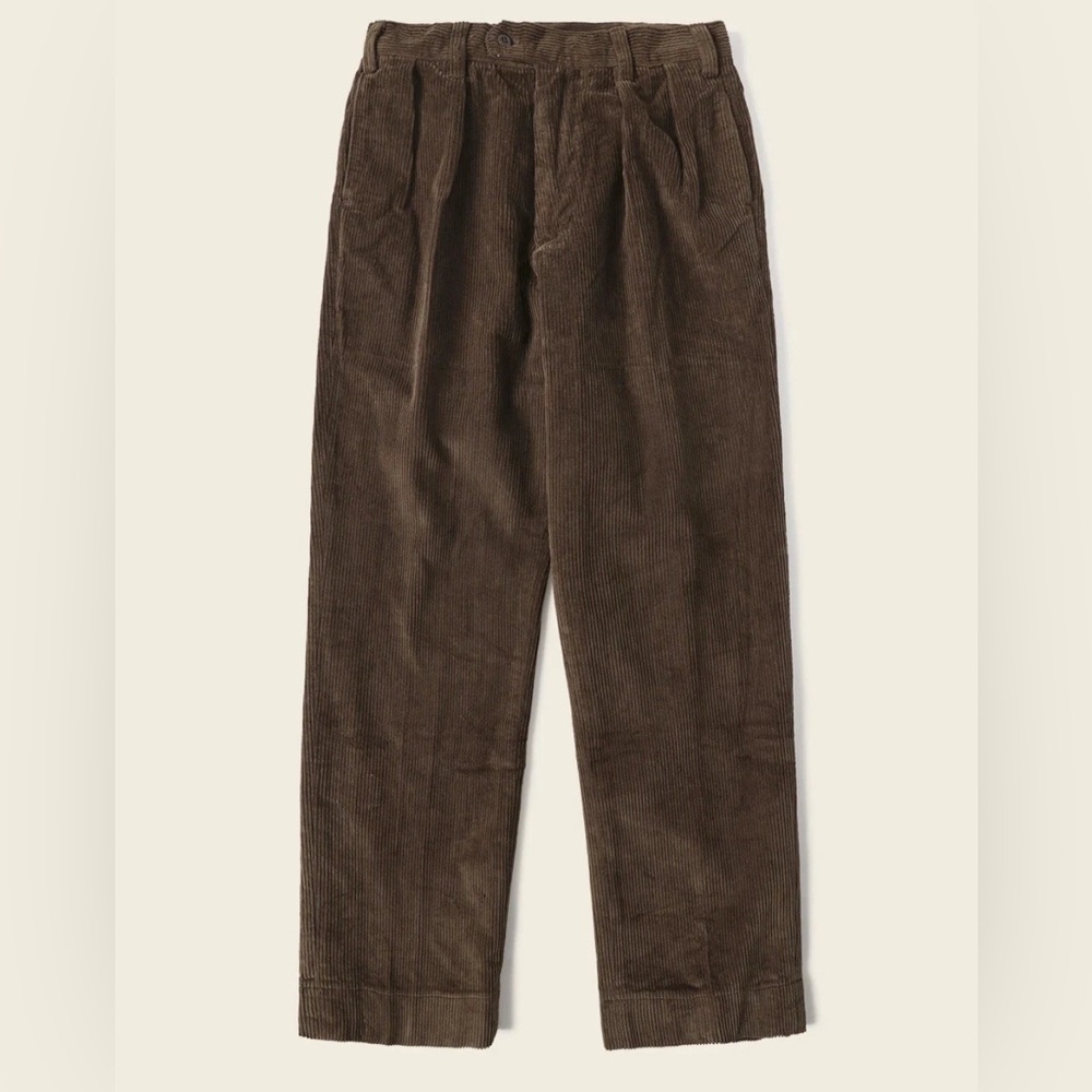 Bronson NS Corduroy Pants Men Pleated Casual Trousers Slacks Workwear OLD MONEY - Picture 1 of 12